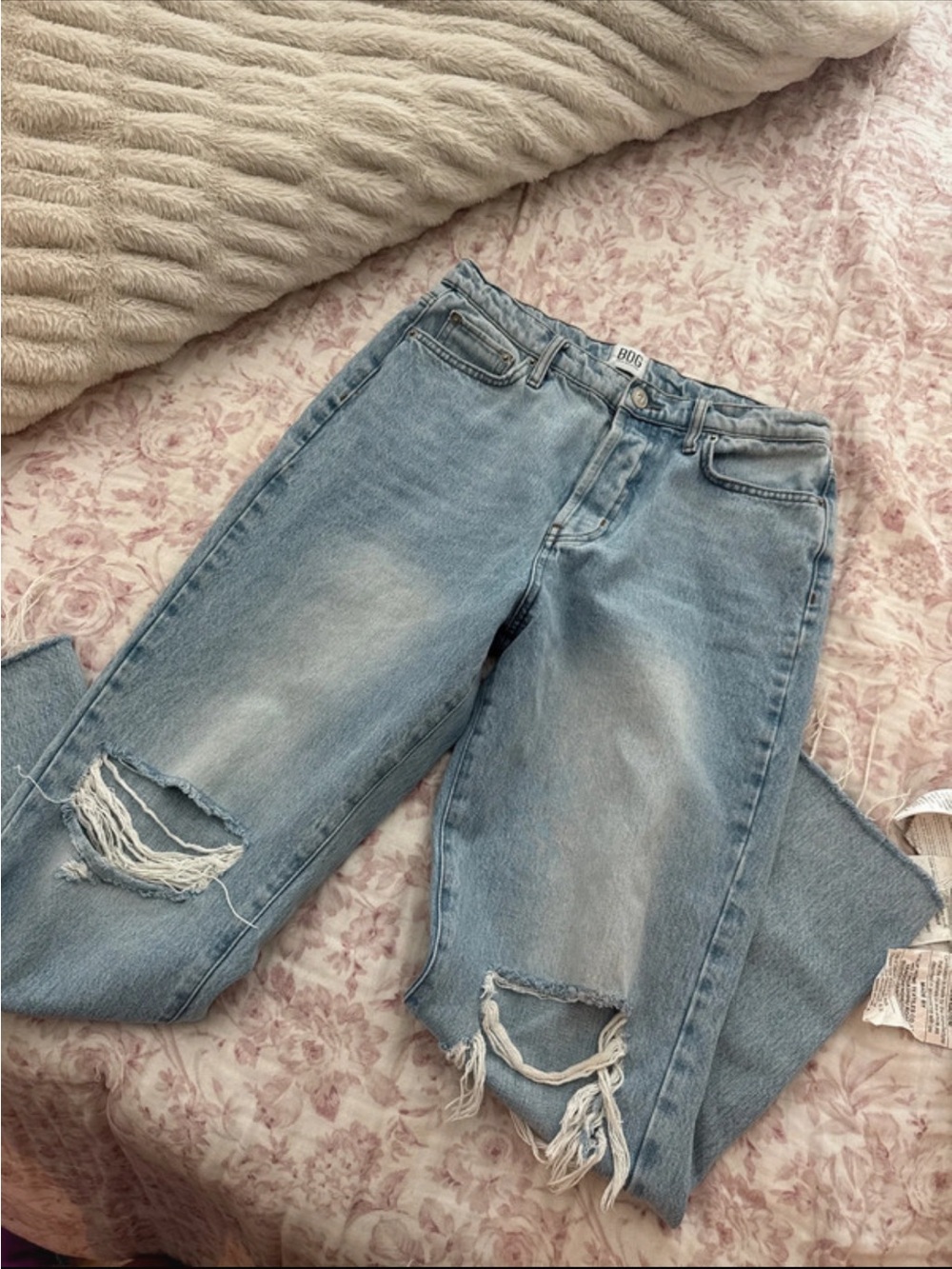 BDG Light Blue Distressed Boyfriend Jeans